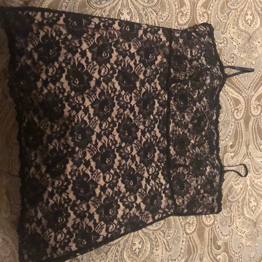 Black and nude top